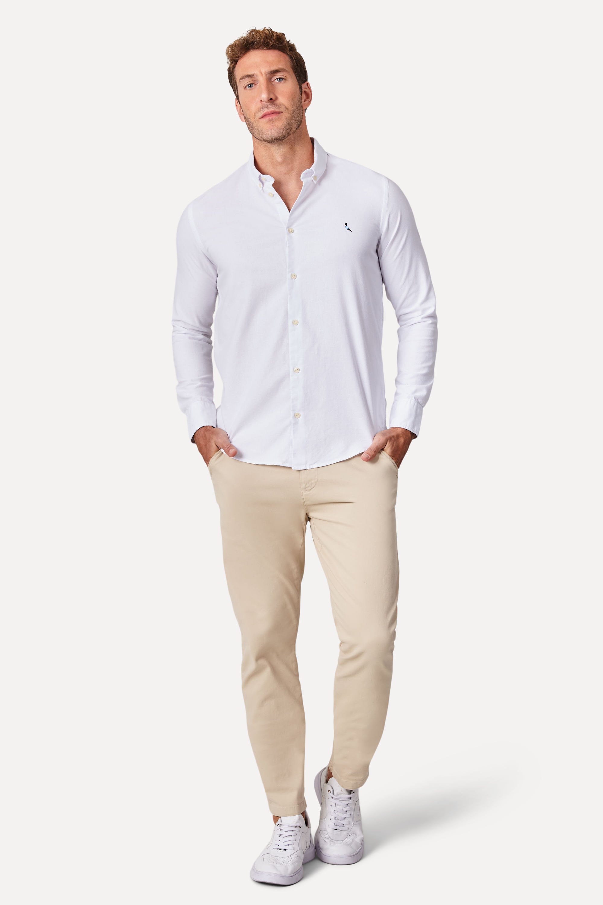 Camisa Oxford Color Pp Patch Gremio