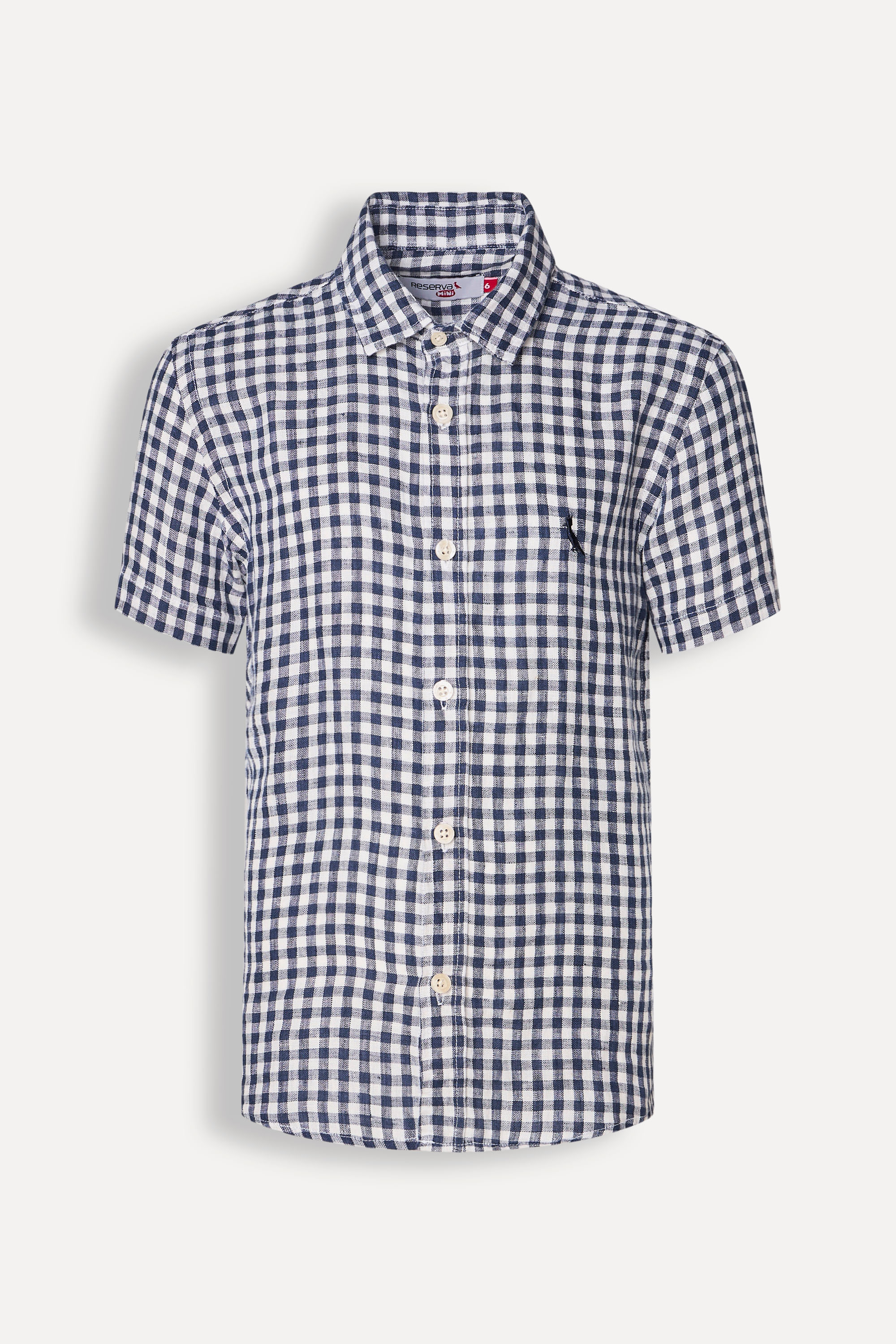 Camisa Mini Mc Xadrez Azul