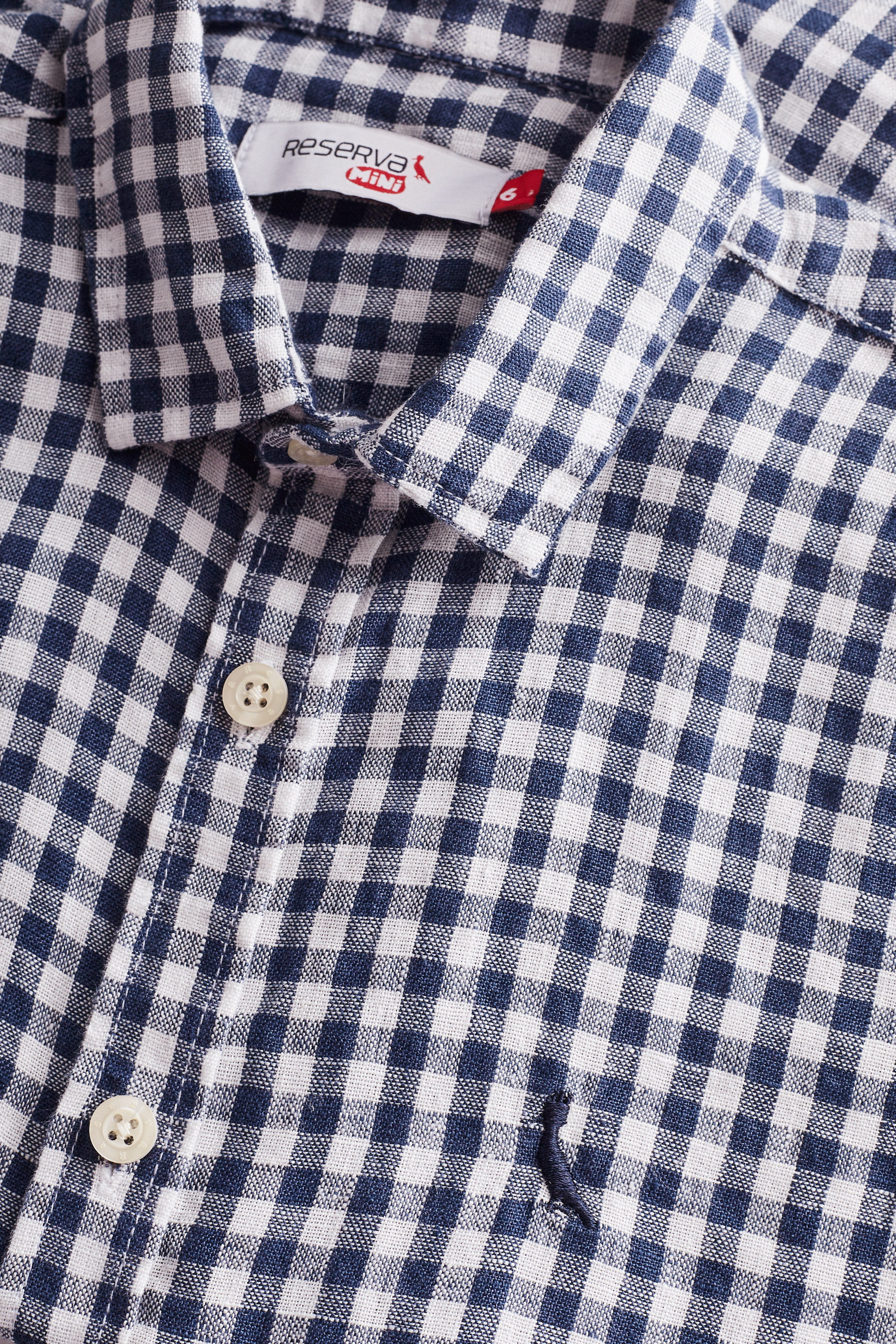 Camisa Mini Mc Xadrez Azul