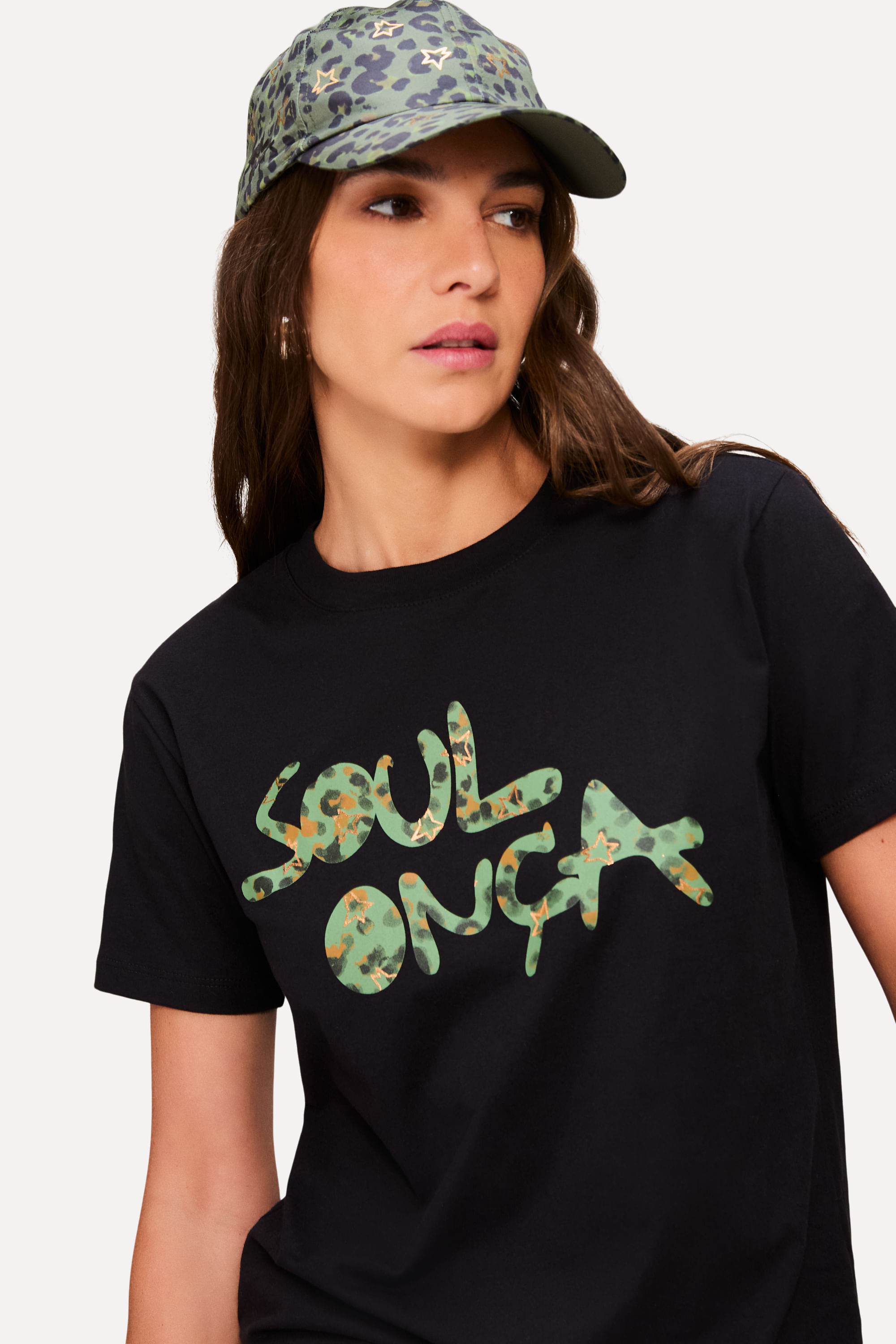 T-shirt Silk Soul Onca Camuflagem