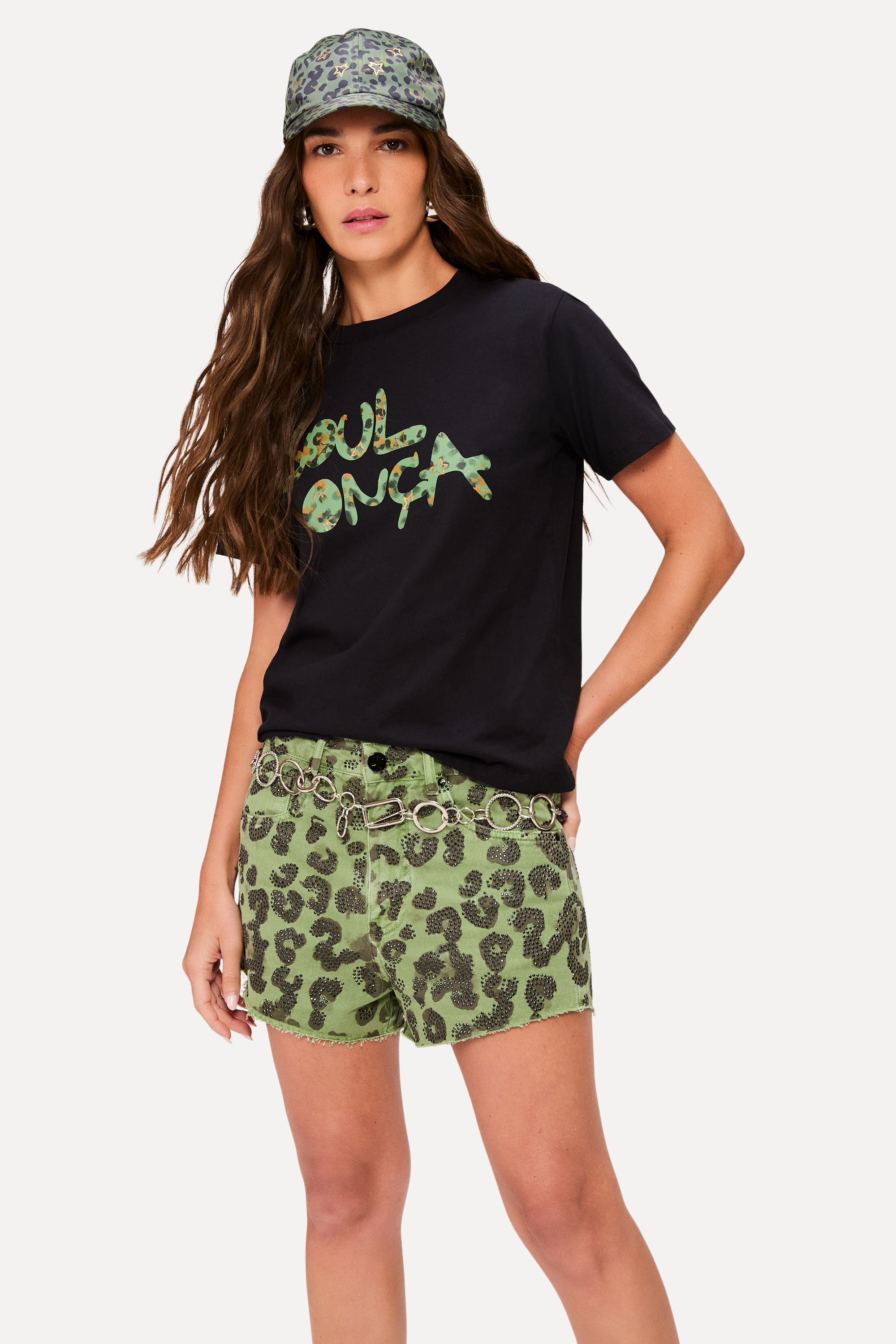 T-shirt Silk Soul Onca Camuflagem