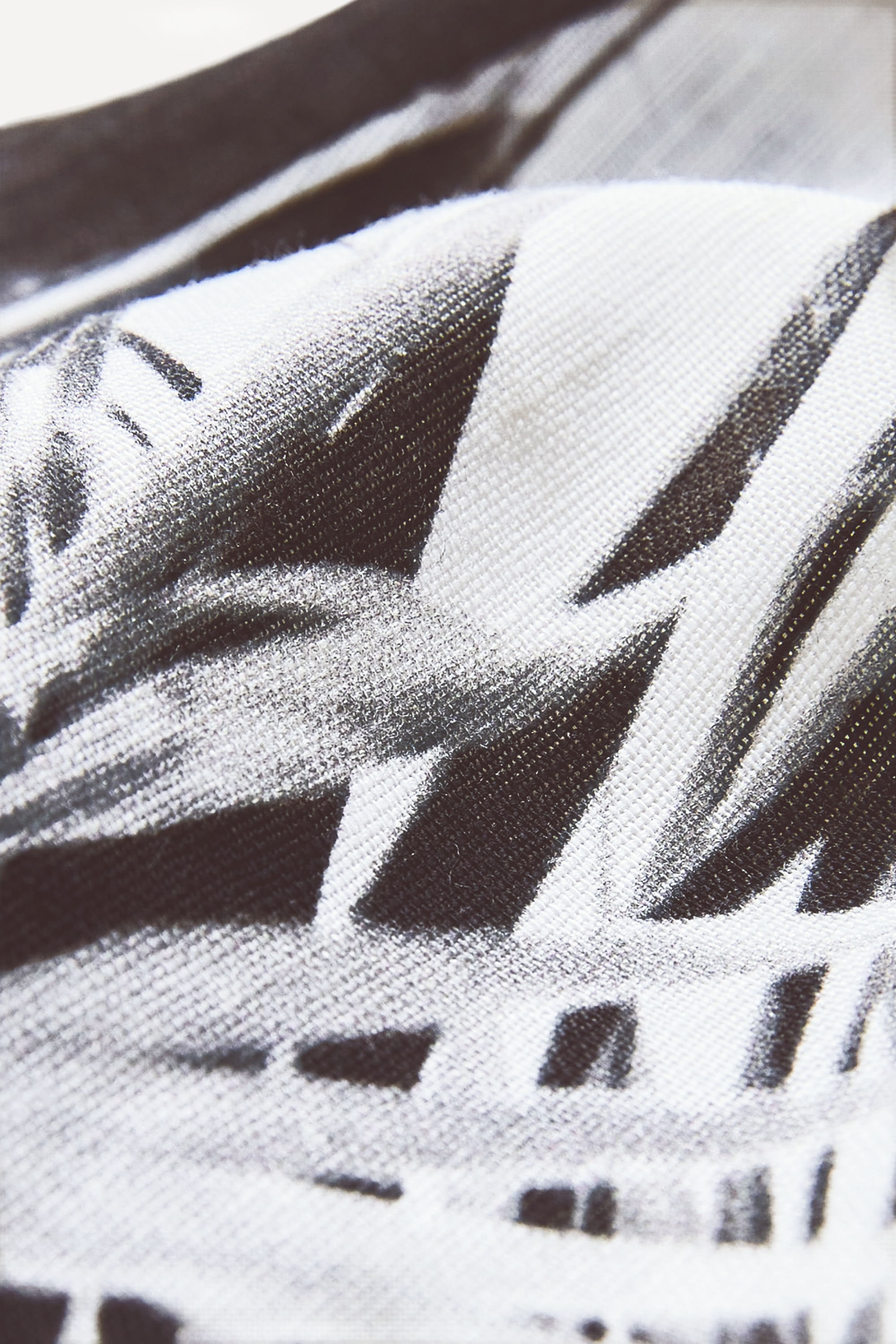 Camisa Mini Mc Linho Folhagem Respiro