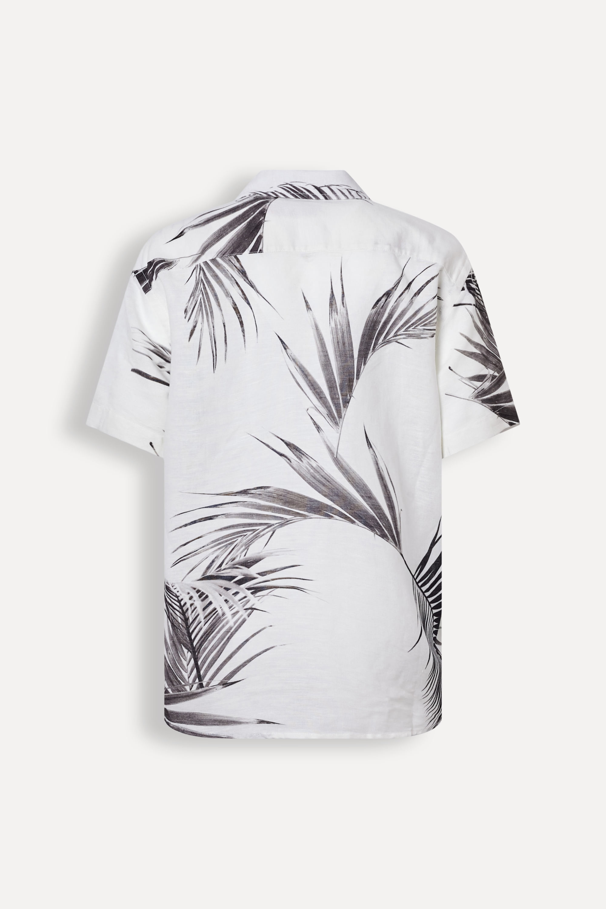 Camisa Mini Mc Linho Folhagem Respiro