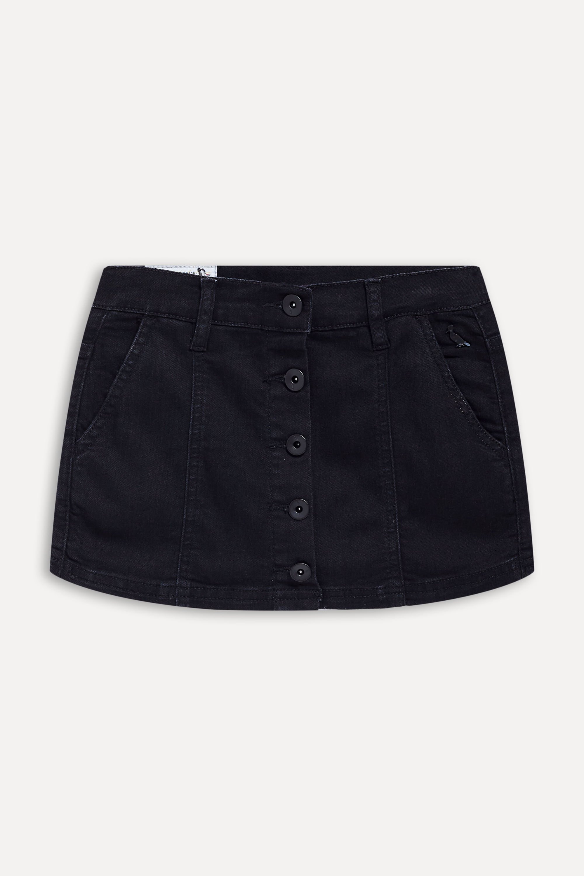 Short Saia Menina Jeans Black