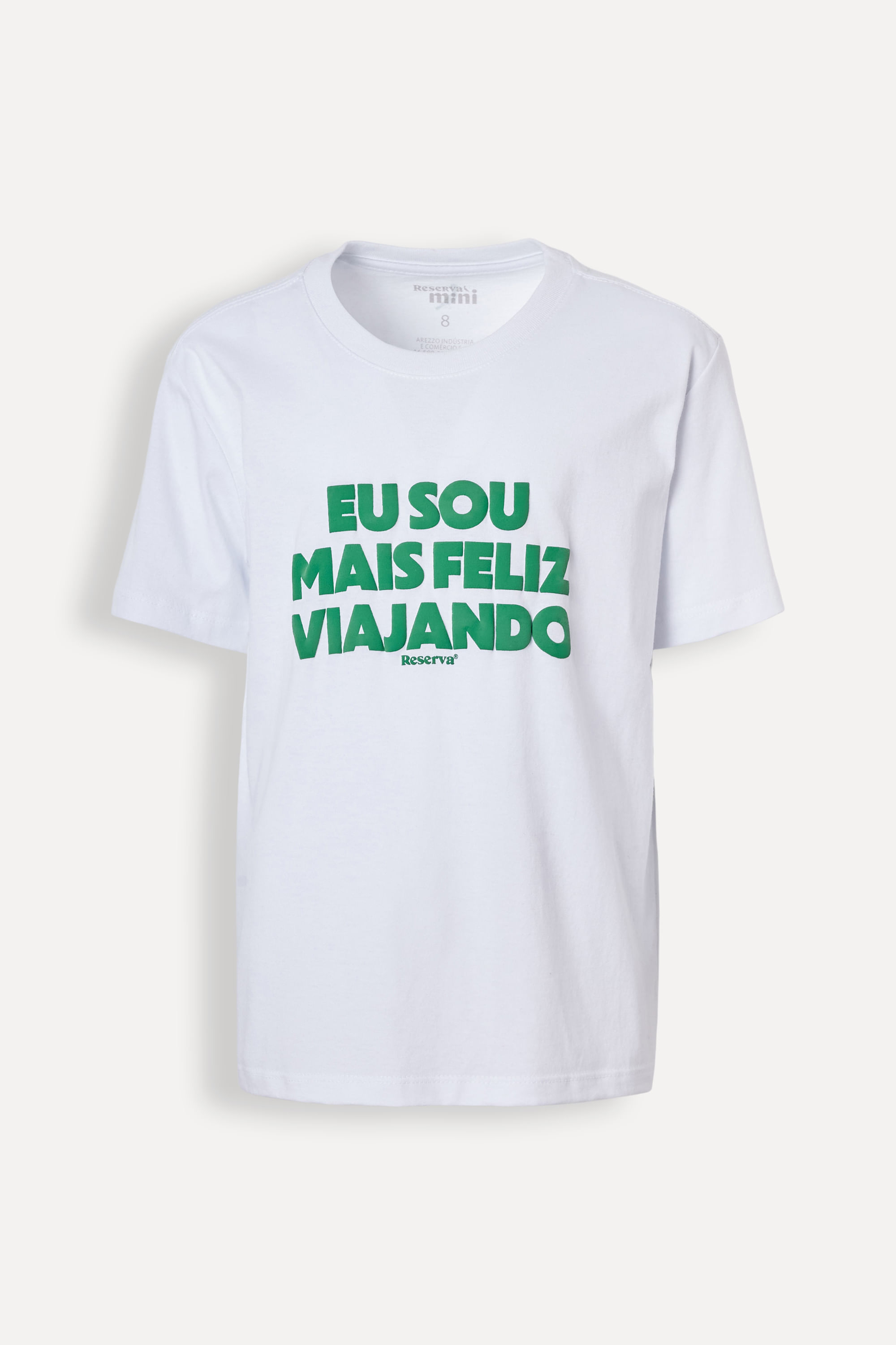 Camiseta Mc Mini Est Mais Feliz Viajando