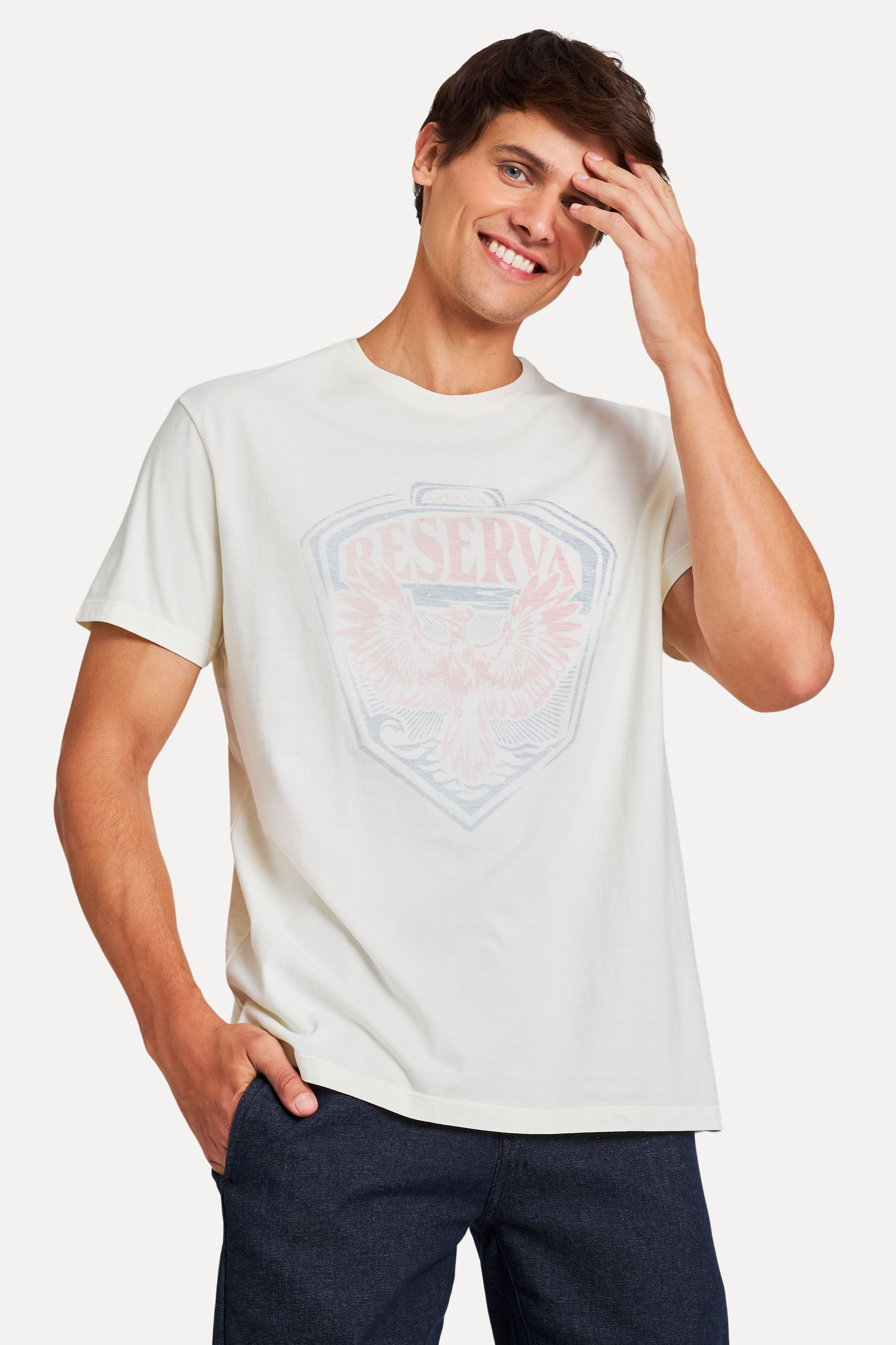 Camiseta Estampada Brasao Open Sea