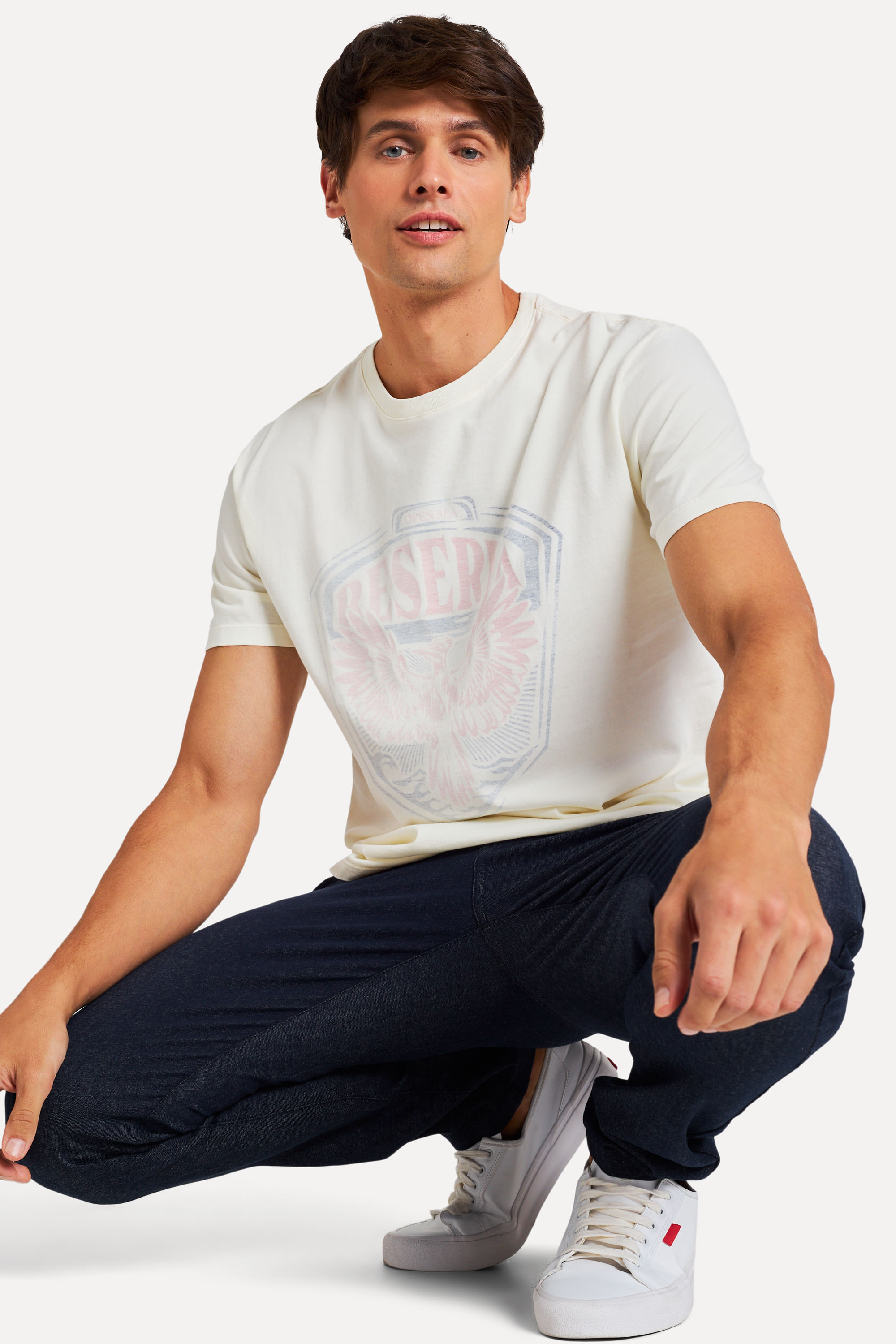 Camiseta Estampada Brasao Open Sea