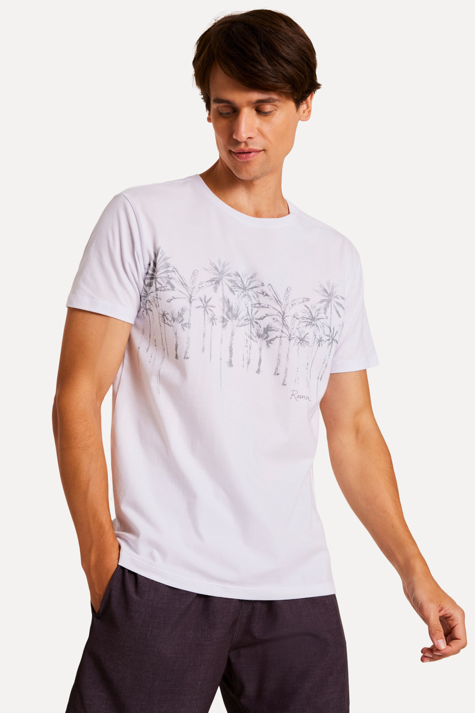 Camiseta Estampada Coqueiro Barrado