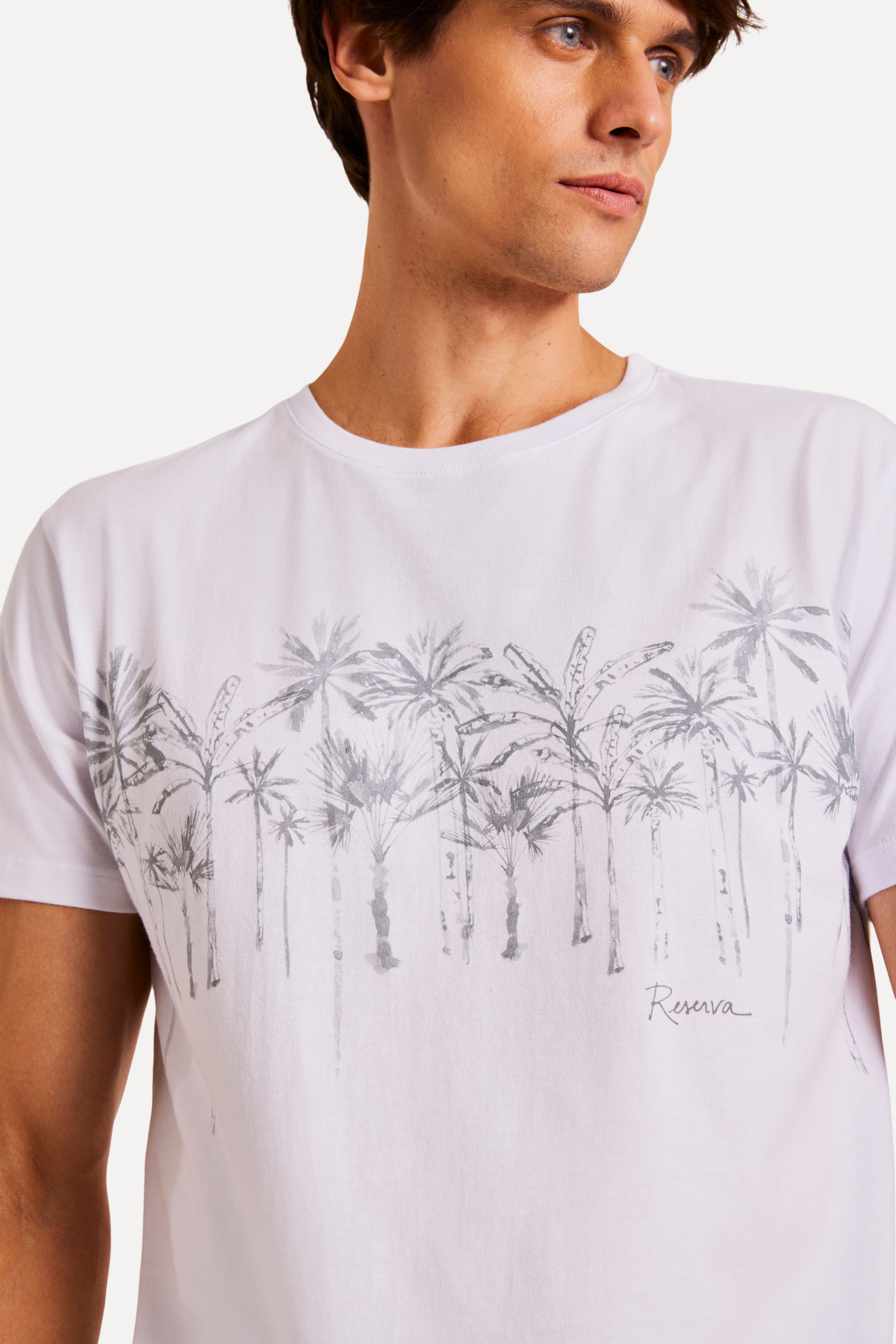 Camiseta Estampada Coqueiro Barrado