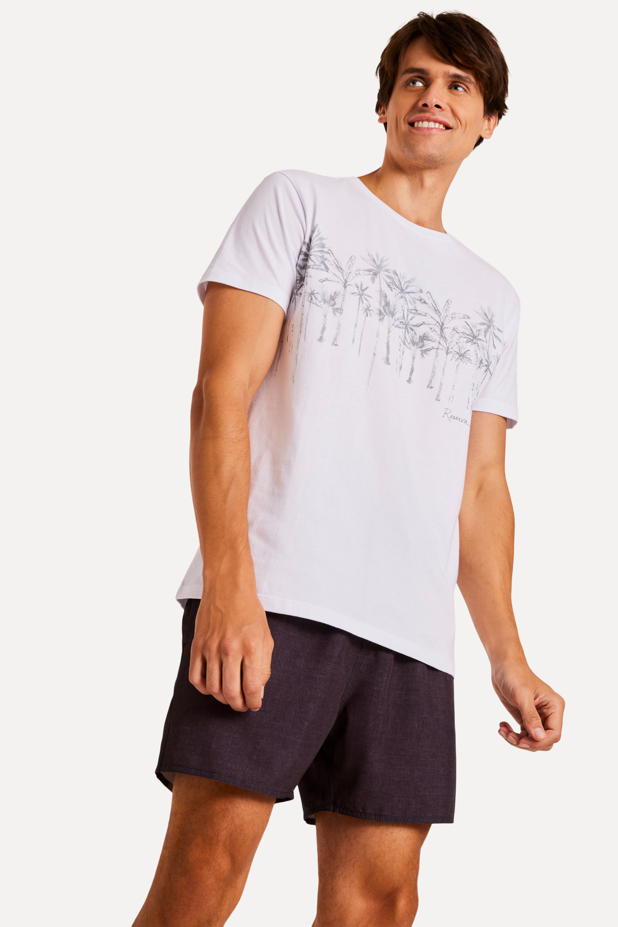 Camiseta Estampada Coqueiro Barrado