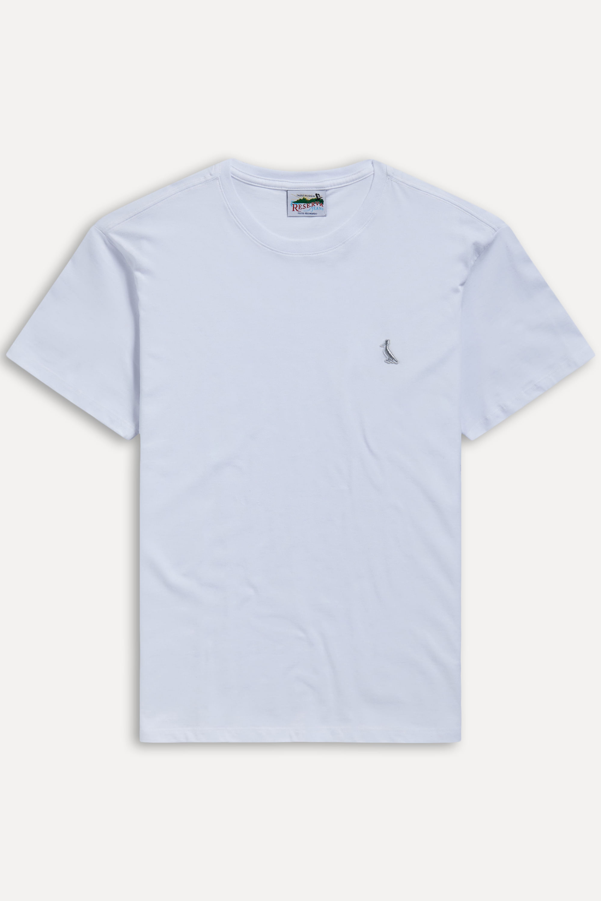 Camiseta Regular Patch Silver