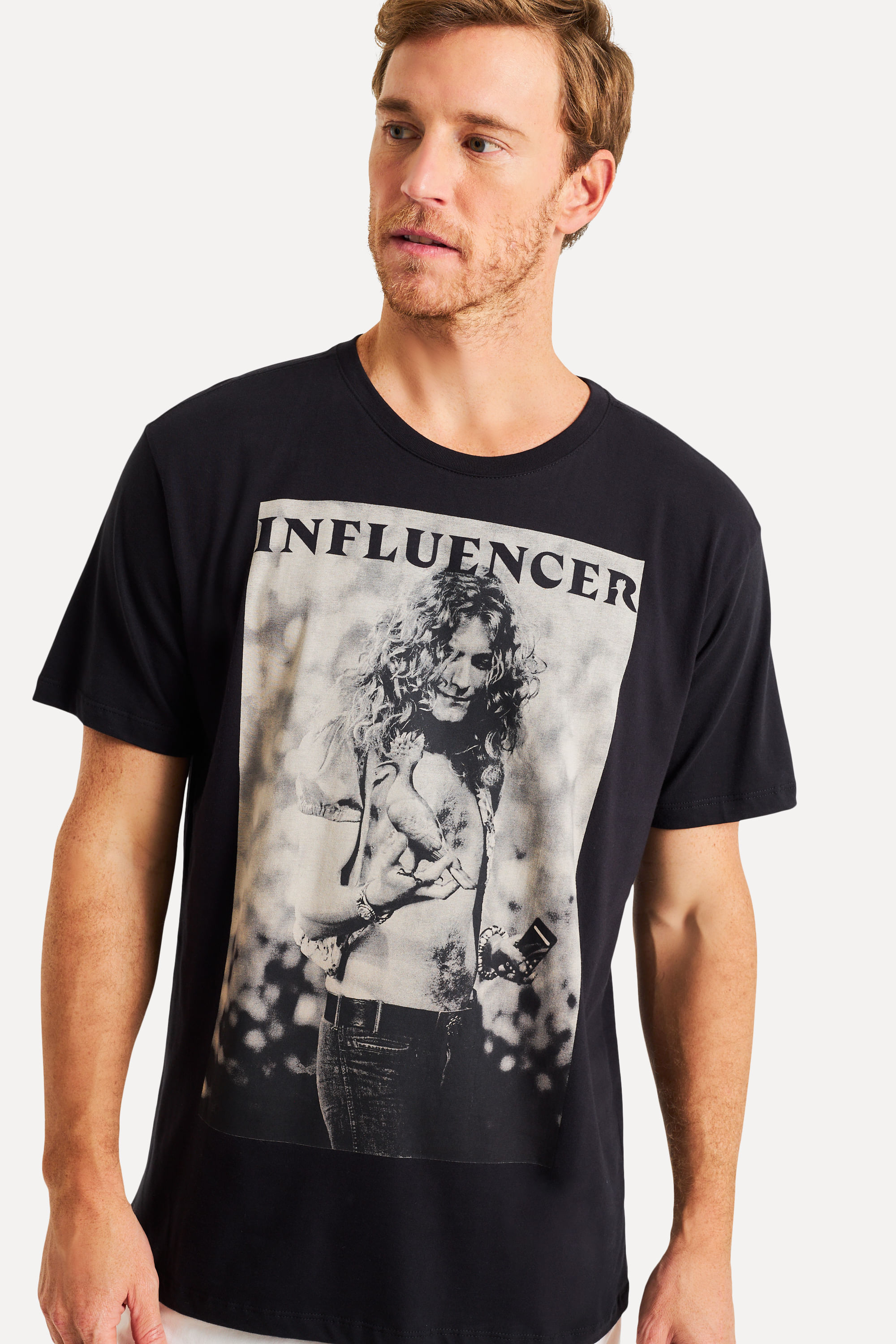 Camiseta Estampada Influencer Rockstar