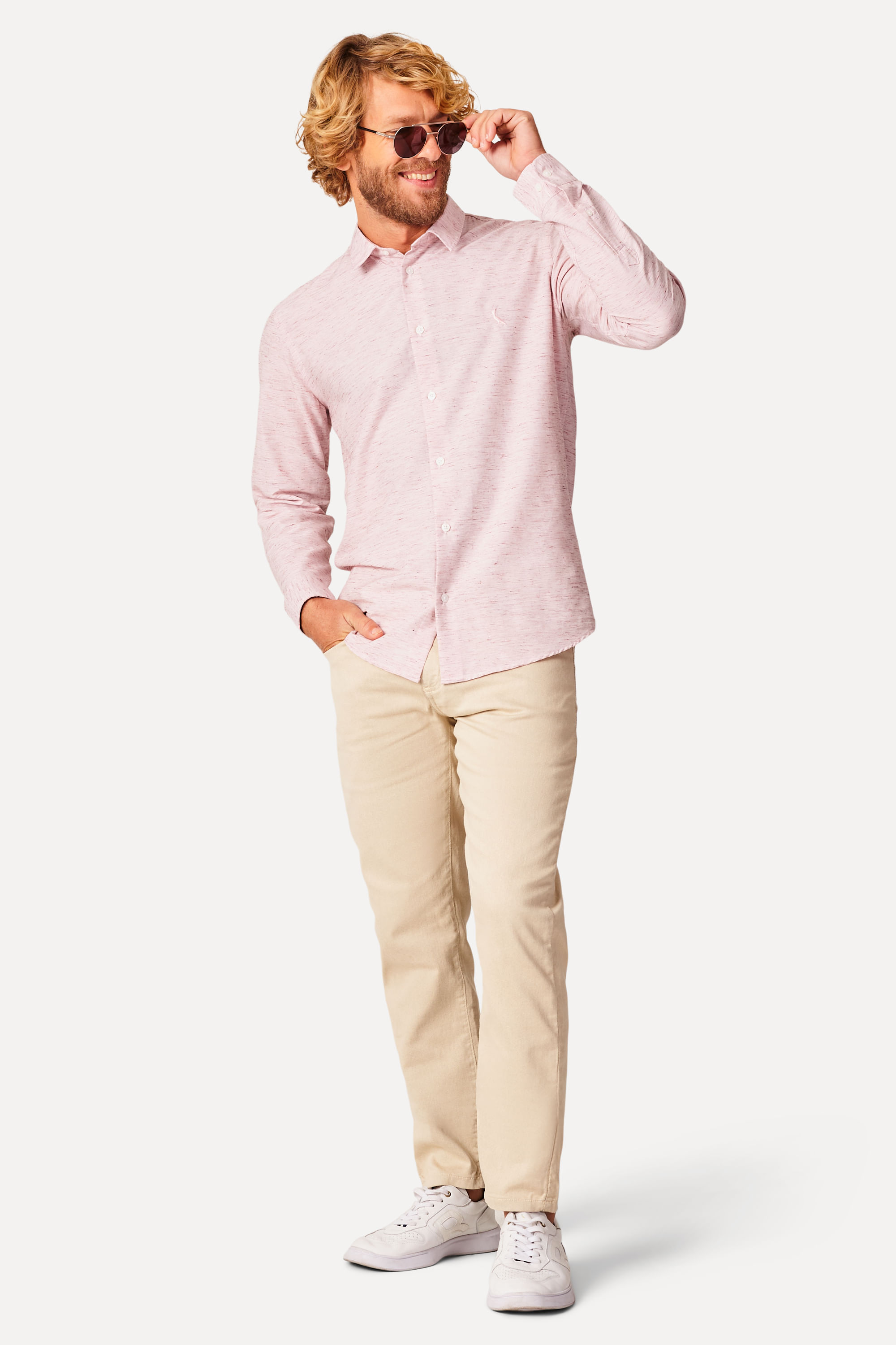 Camisa Ml Desfibrado Red