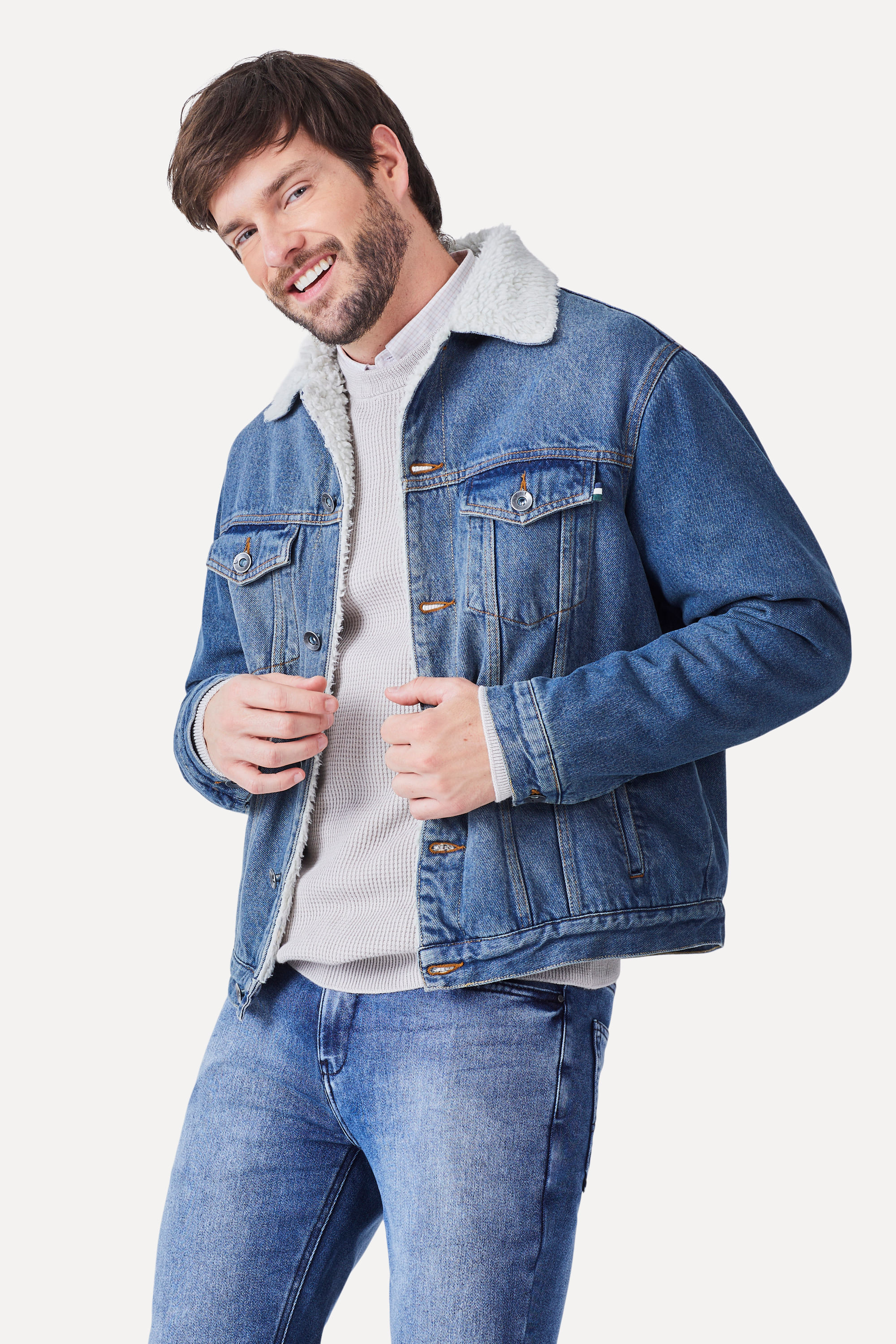 Jaqueta Aviador Jeans