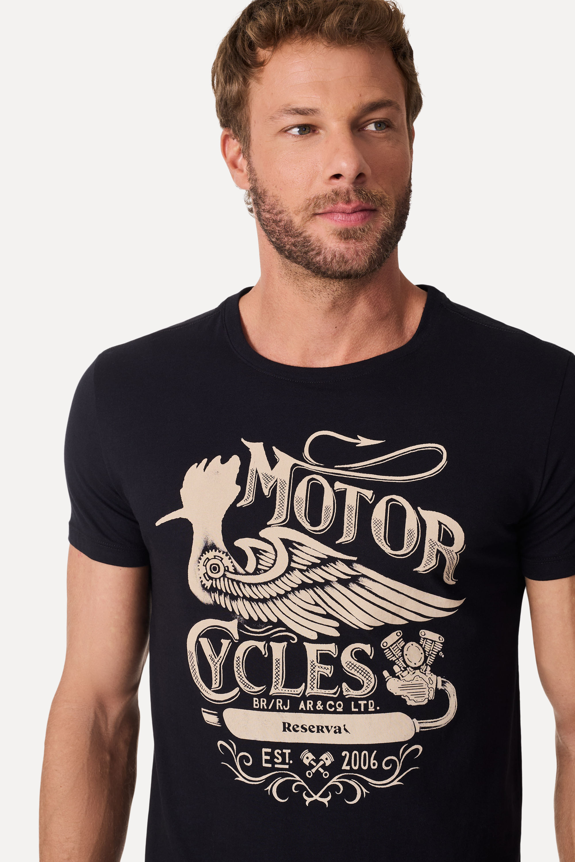 Camiseta Slim Pica Pau Motorcycle
