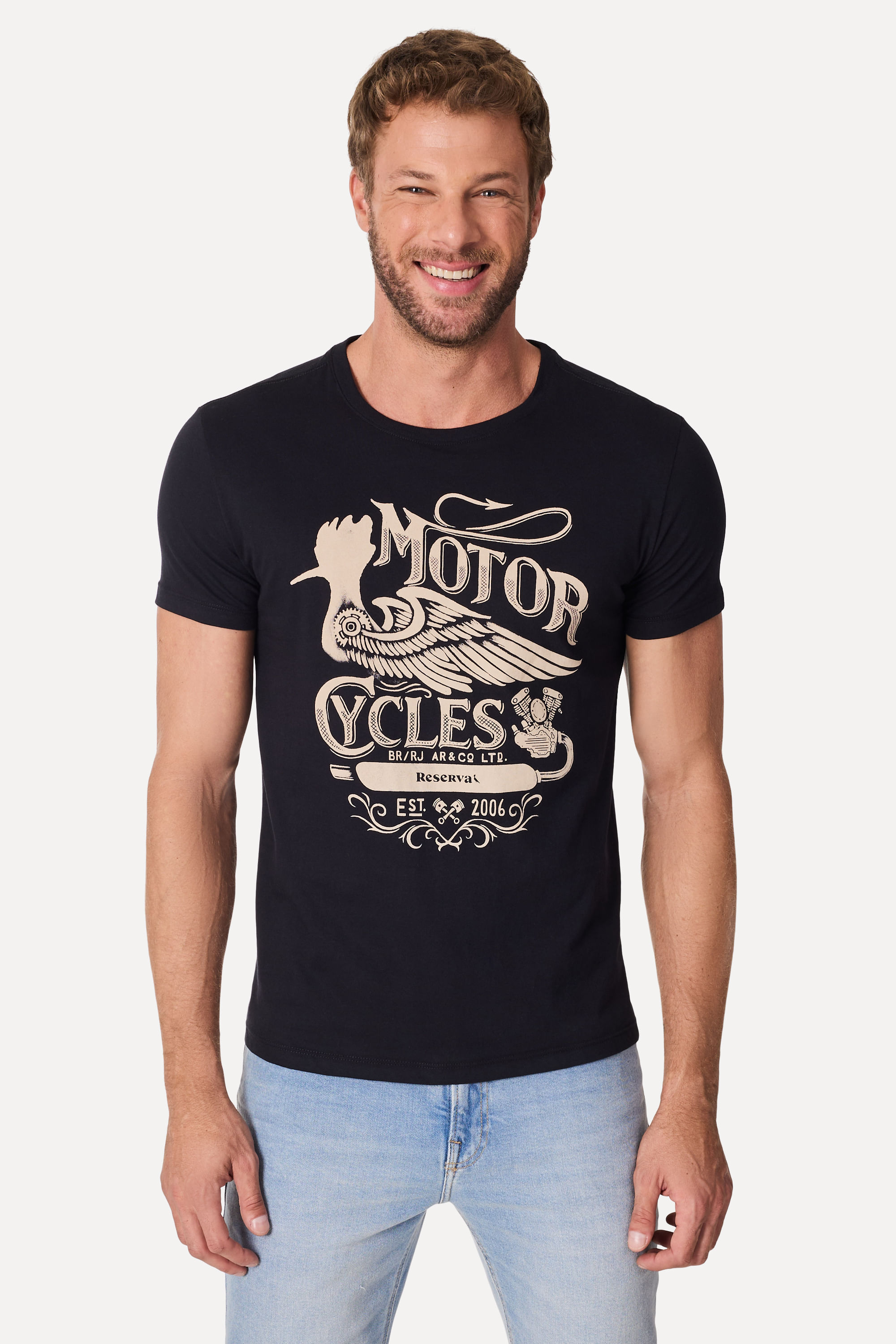 Camiseta Slim Pica Pau Motorcycle