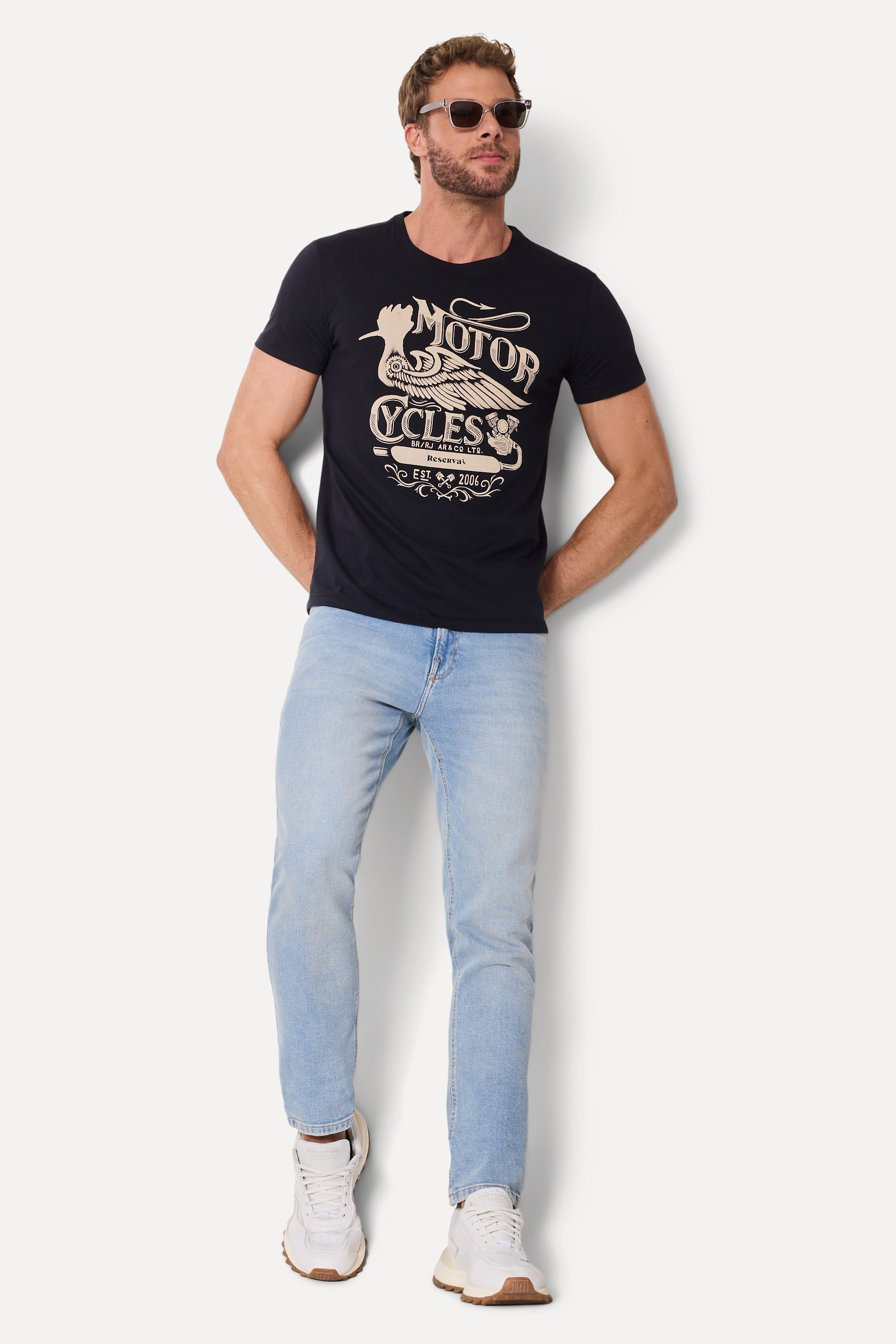 Camiseta Slim Pica Pau Motorcycle