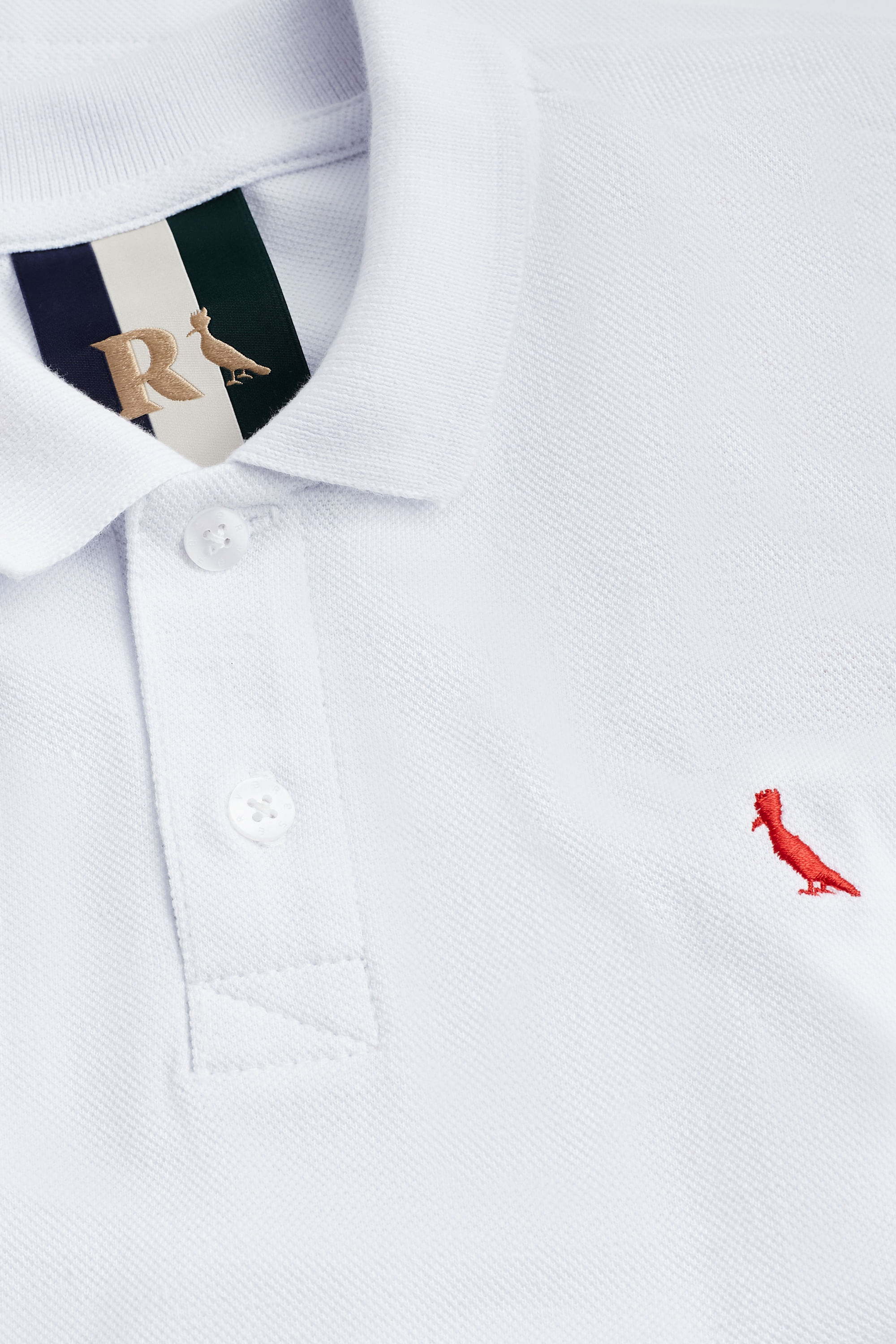 Polo Piquet Mini Bordado Pp Vermelho