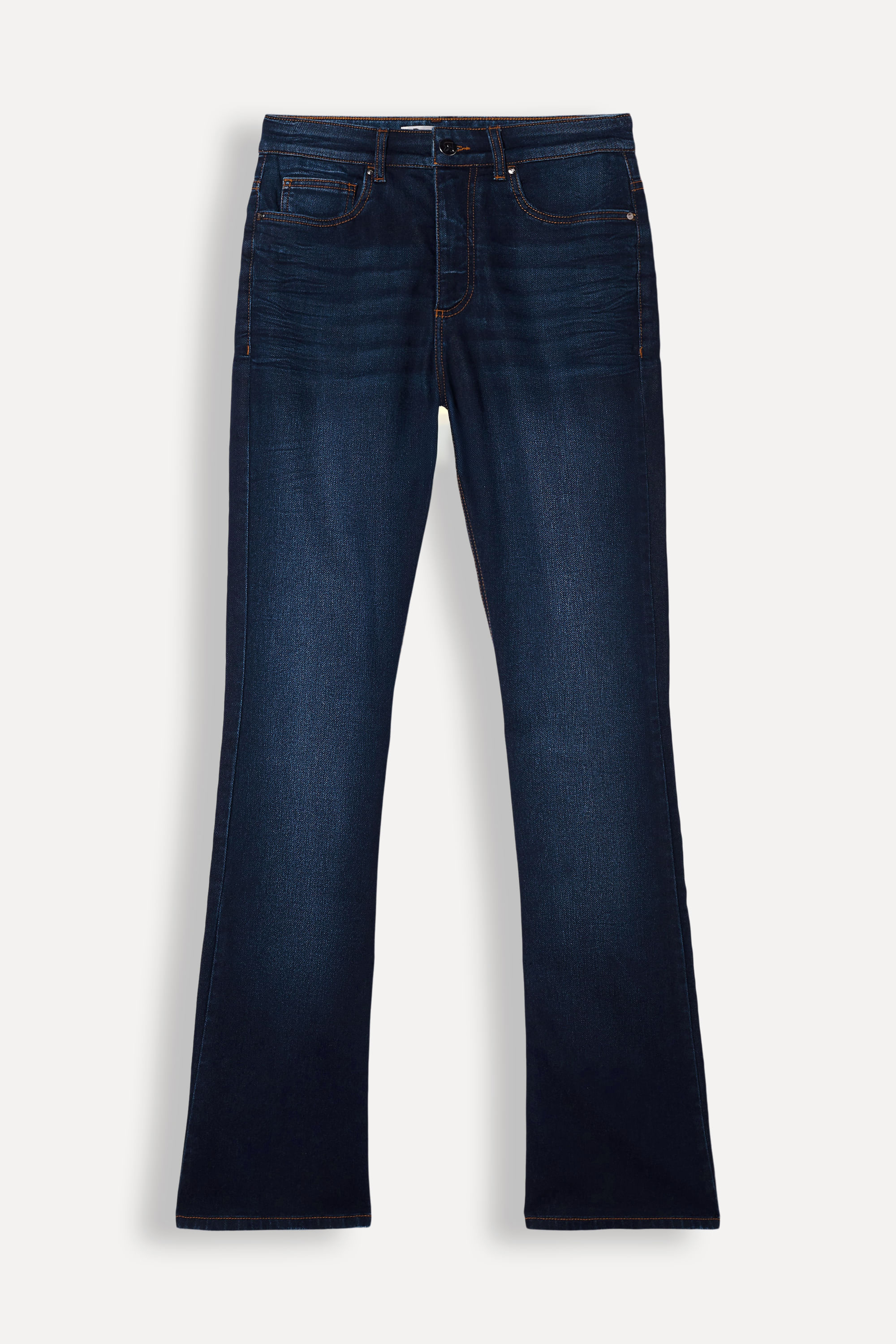 Calca Jeans Moletom  High Mini Flare