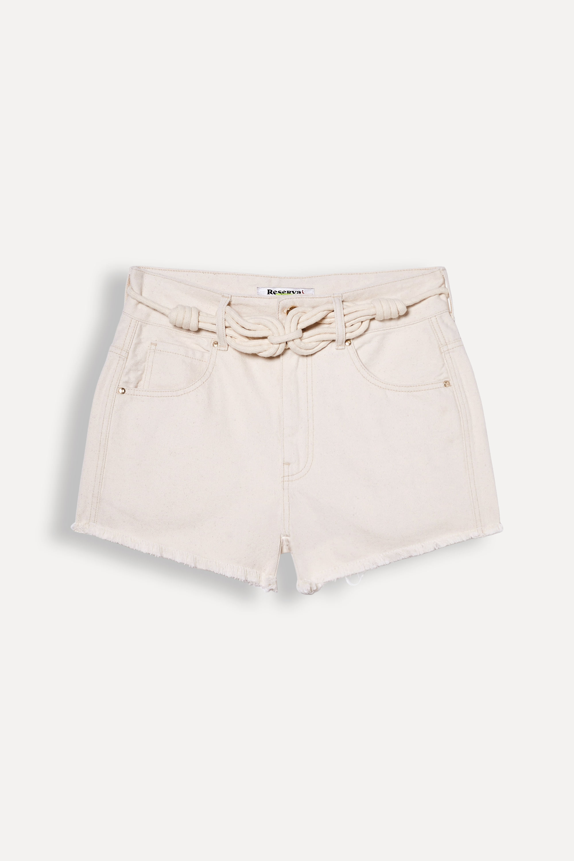 Short De Sarja Cinto Macrame