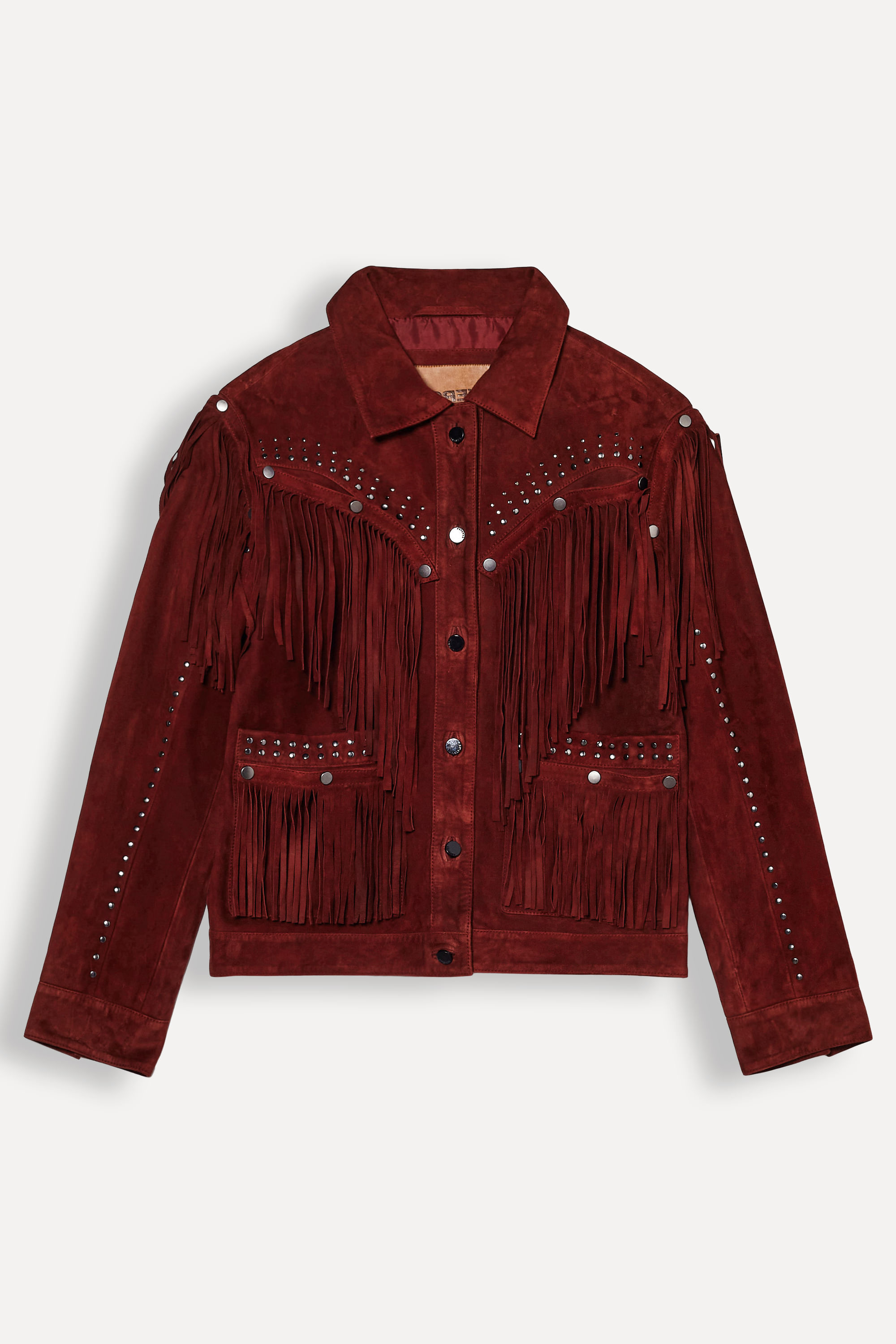 Jaqueta De Couro Franjas