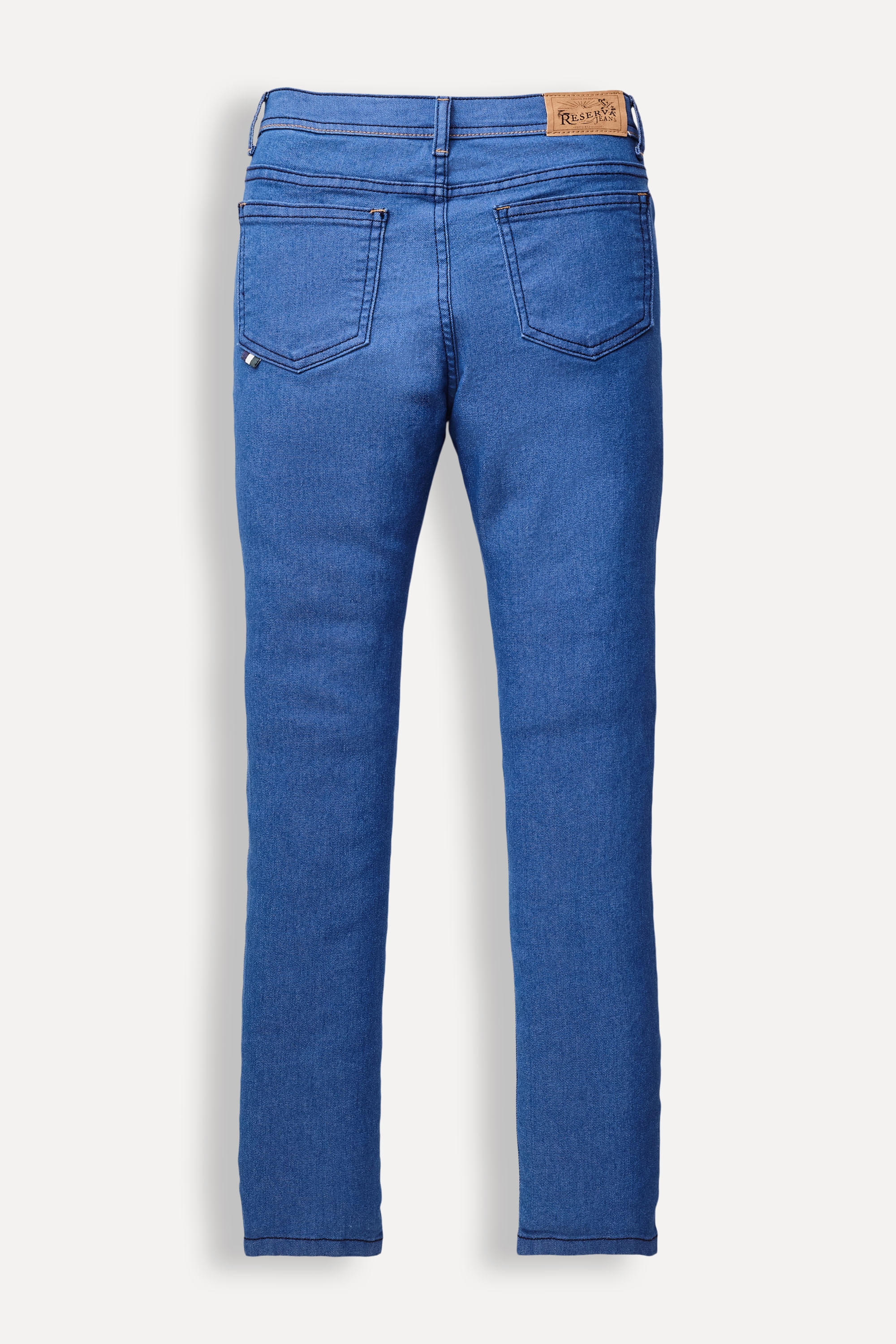 Calca Mini Jeans Regular Linha Bicolor