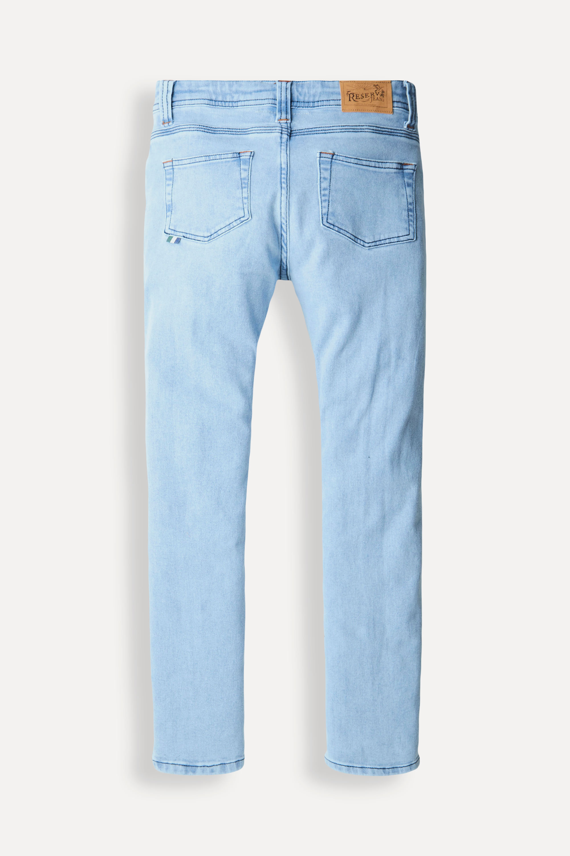 Calca Mini Jeans Regular Detalhe Ocre