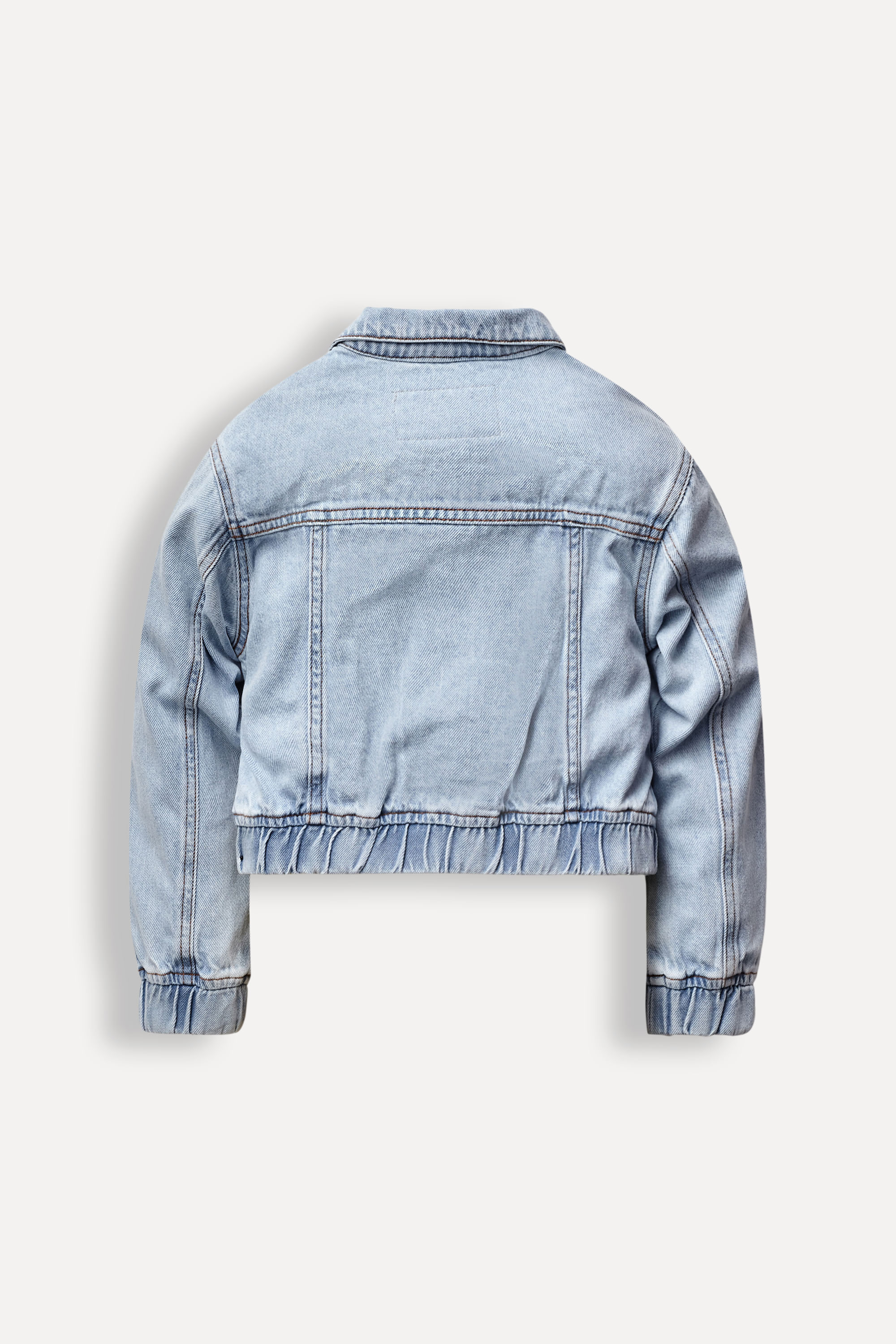 Jaqueta Menina Jeans Cropped Elastico