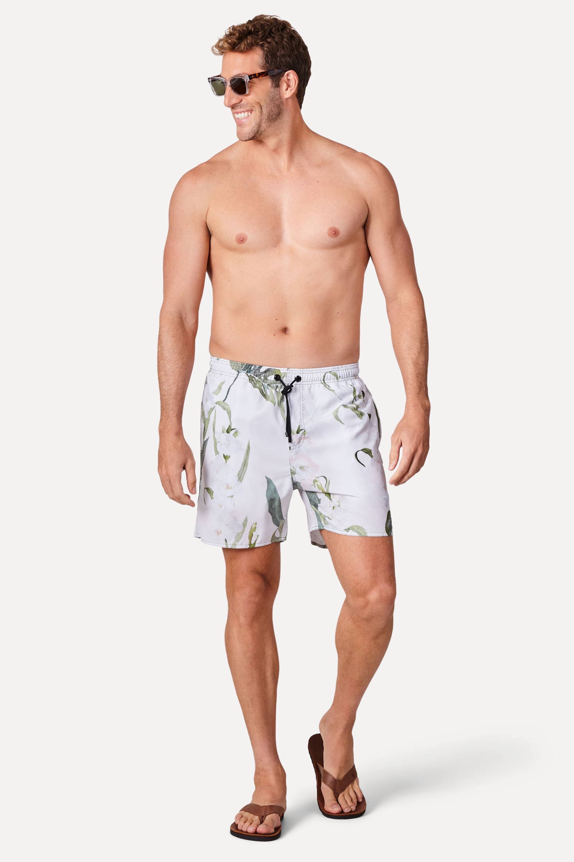 Short Praia Estampado Fresh Flower