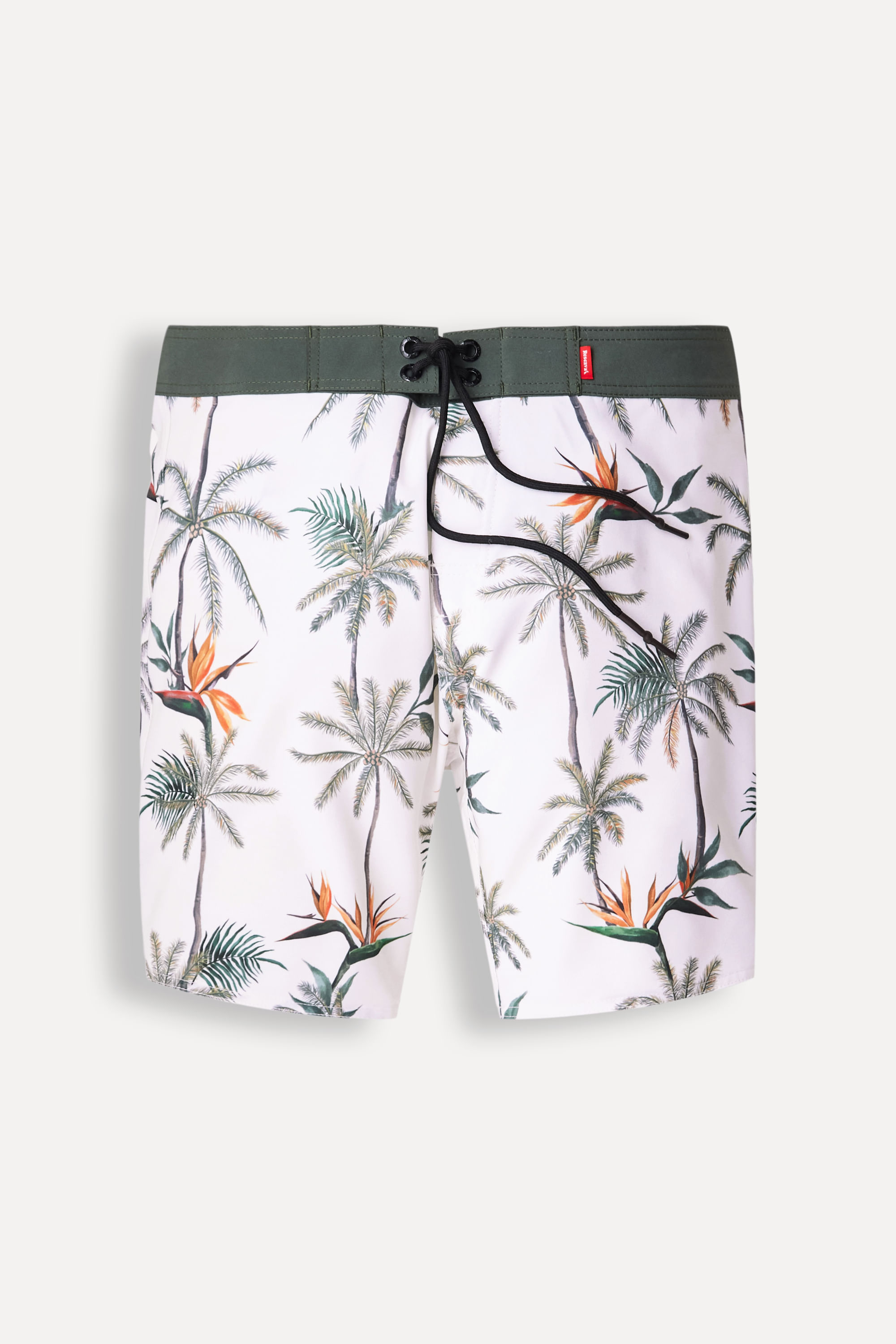 Bermuda De Praia Estampa Tropical Palms