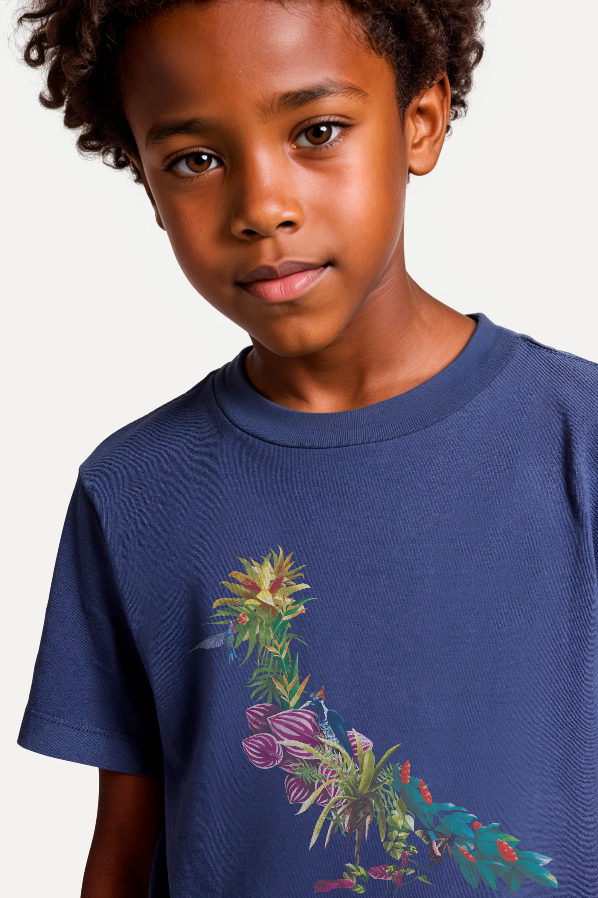 Camiseta Mini Est Pp Plantas E Passaros