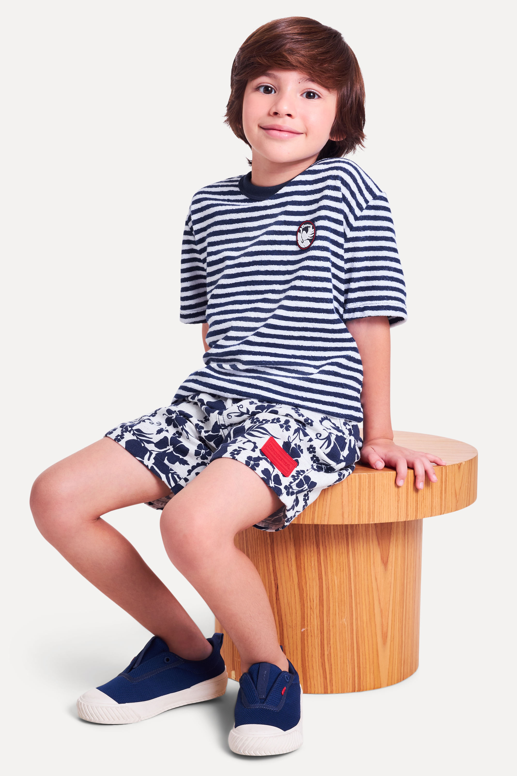 Camiseta Mini Atoalhado Listras