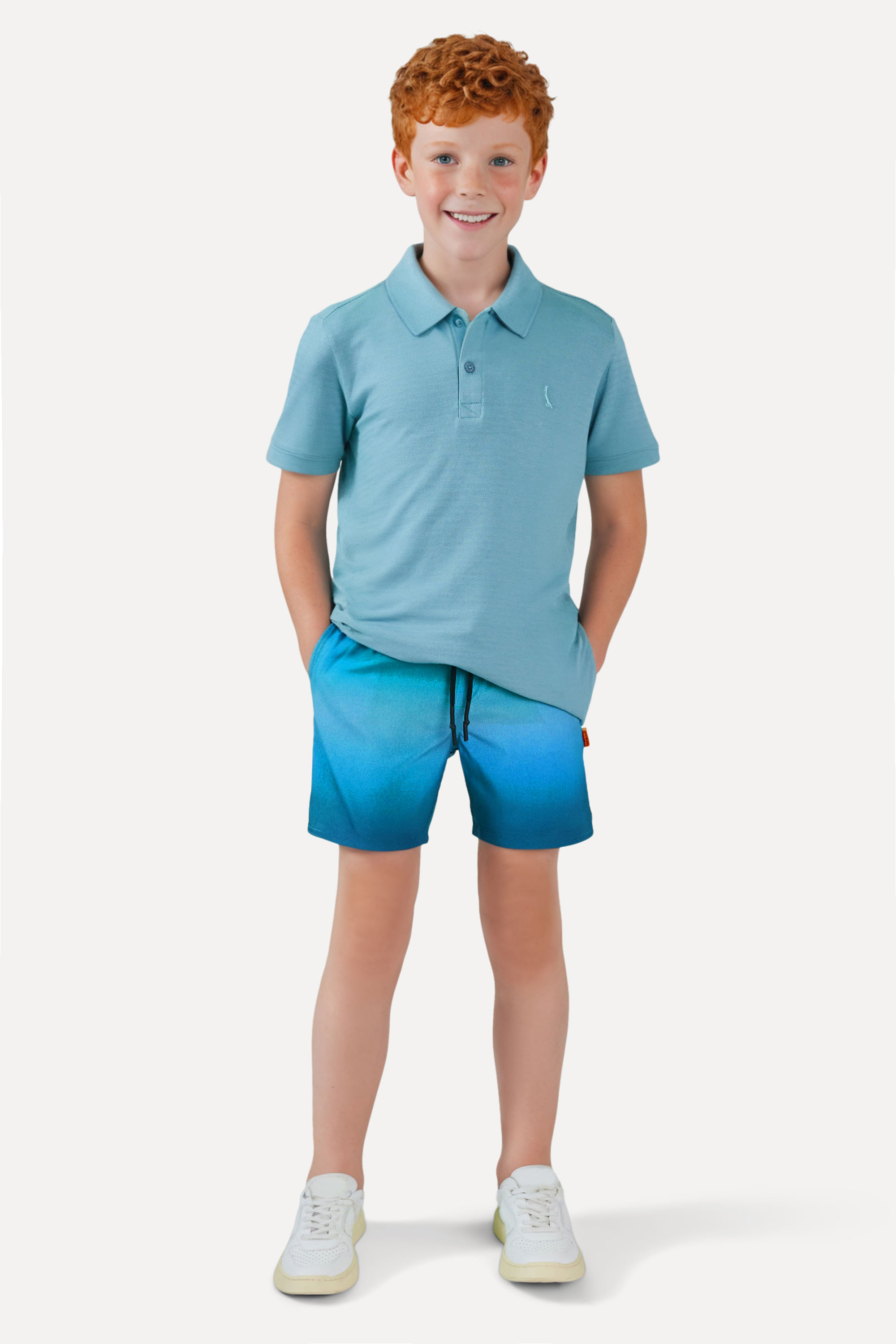 Short Mini Praia Degrade Denim Western