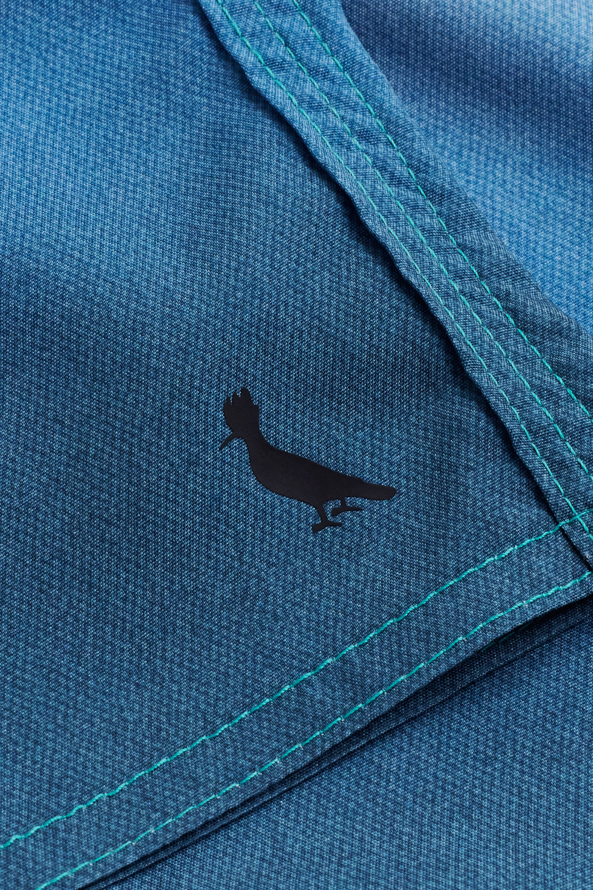 Short Mini Praia Degrade Denim Western